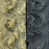 Jabón solido de carbón activo y aceite de oliva