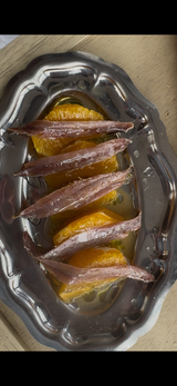 receta de naranjas extra dulces con anchoas del cantabrico