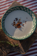 Ajo blanco con Virutas de jamón