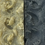 Jabón solido de carbon activo y aceite de oliva
