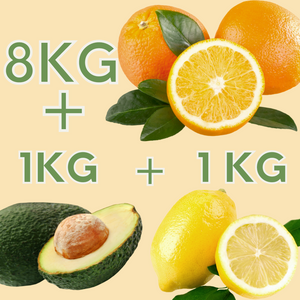 
                  
                    8 Kg Naranja + 1 Kg Aguacates + 1 k Limones
                  
                